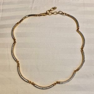 Swarovski curved crystal choker necklace